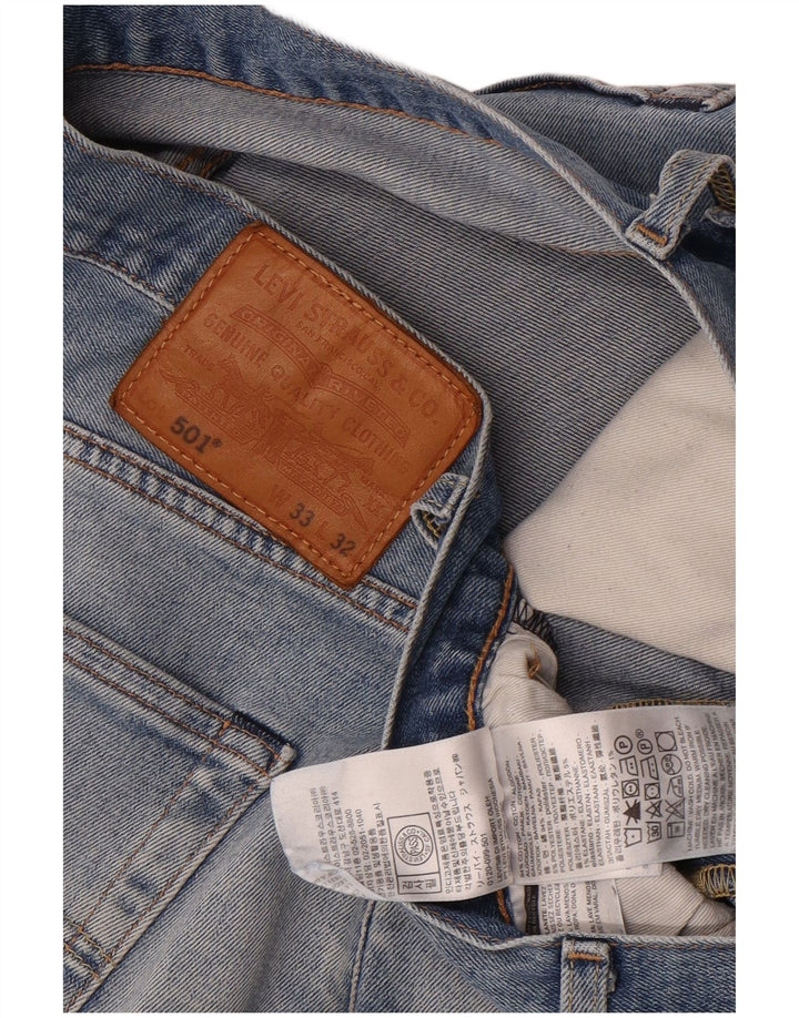 Levi's Hombre 501 Vaqueros Rectos W33 L32 Algodón Azul