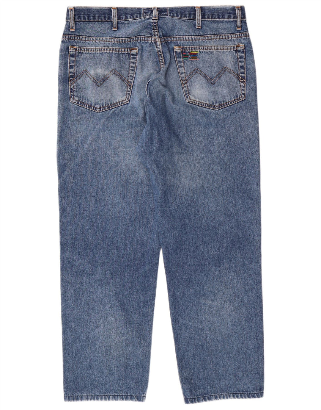 MISSONI SPORT Vaqueros recortados cónicos para hombre IT 52 XL W36 L26 Algodón azul