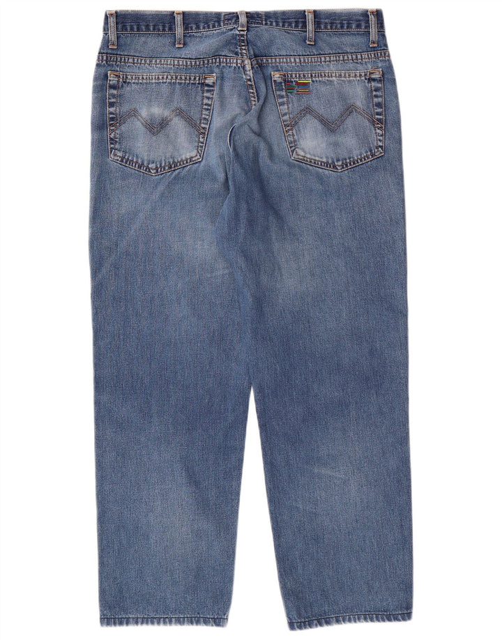 MISSONI SPORT Vaqueros recortados cónicos para hombre IT 52 XL W36 L26 Algodón azul