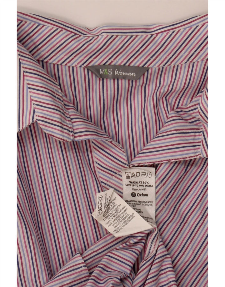 Marks & Spencer Camisa de manga 3/4 para mujer UK 40 Mediana Rayas multicolores