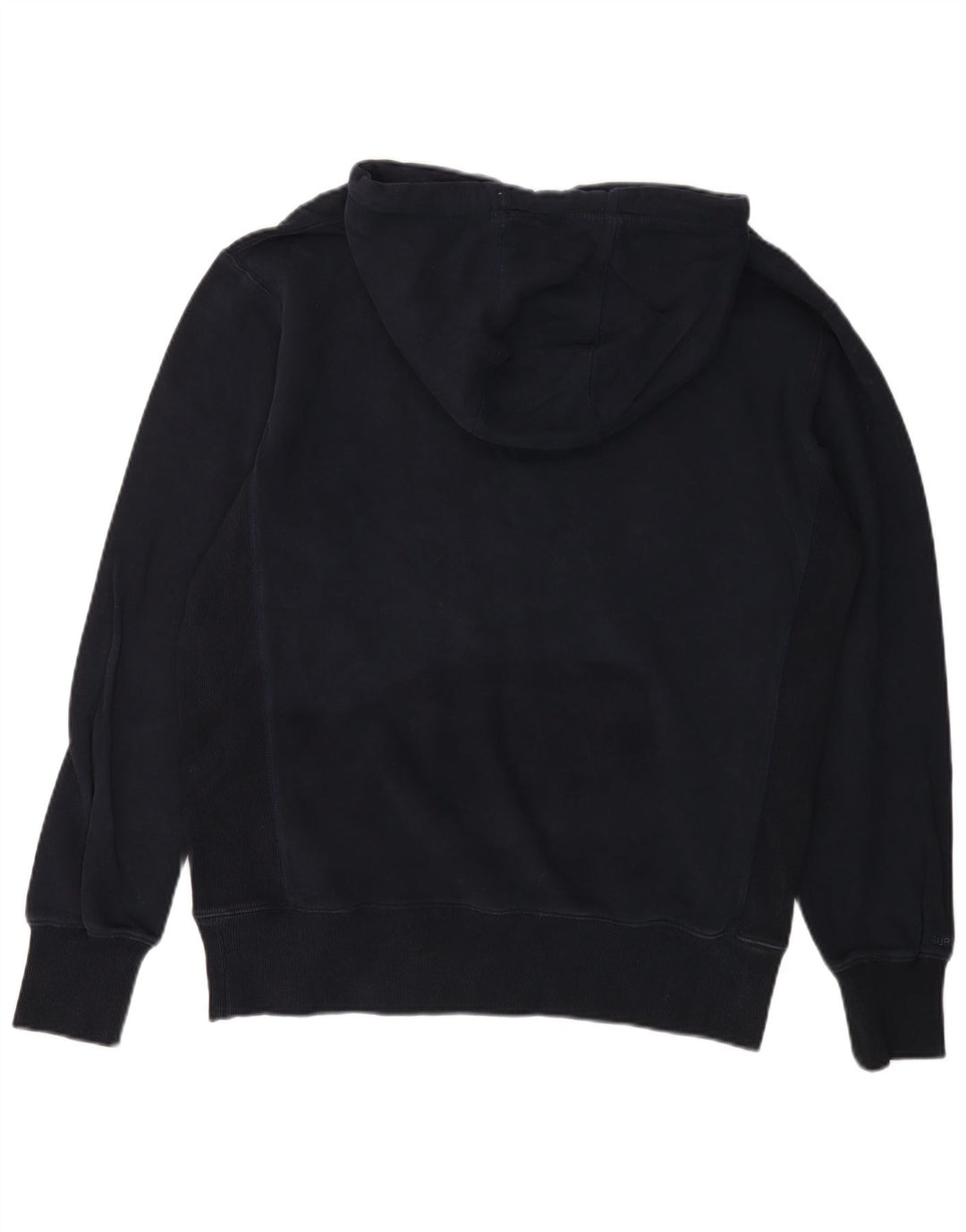 SUPERDRY Jersey con capucha para hombre, talla grande, algodón azul marino