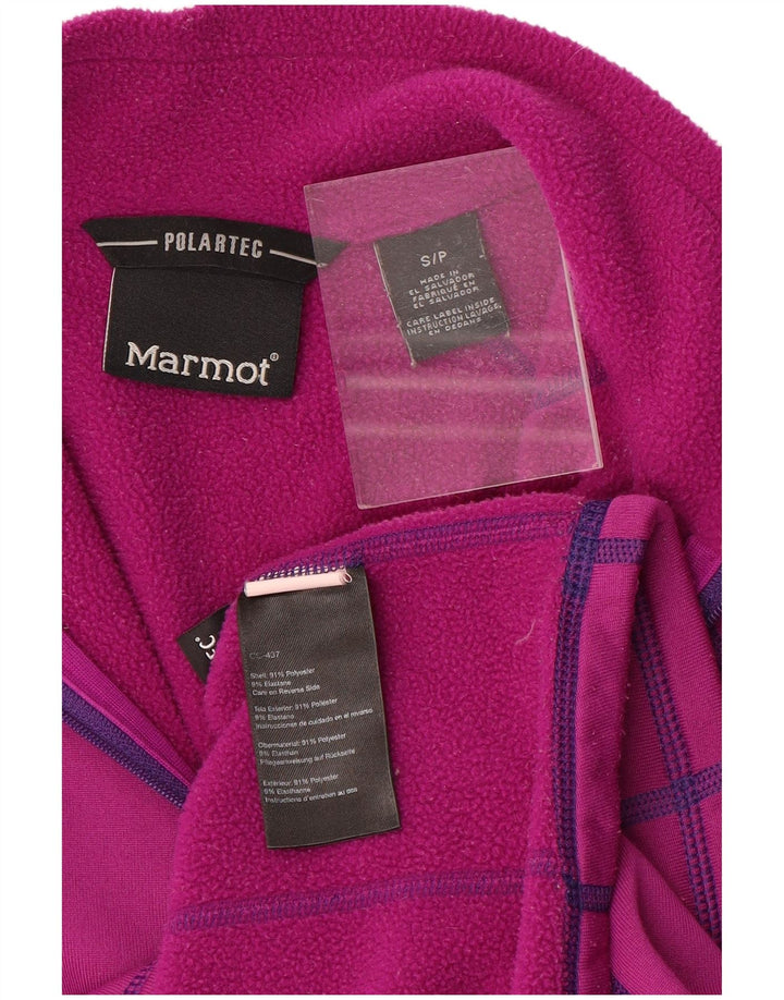 MARMOT Womens Zip Neck Sweatshirt Jumper UK 10 Small Purple Polyester