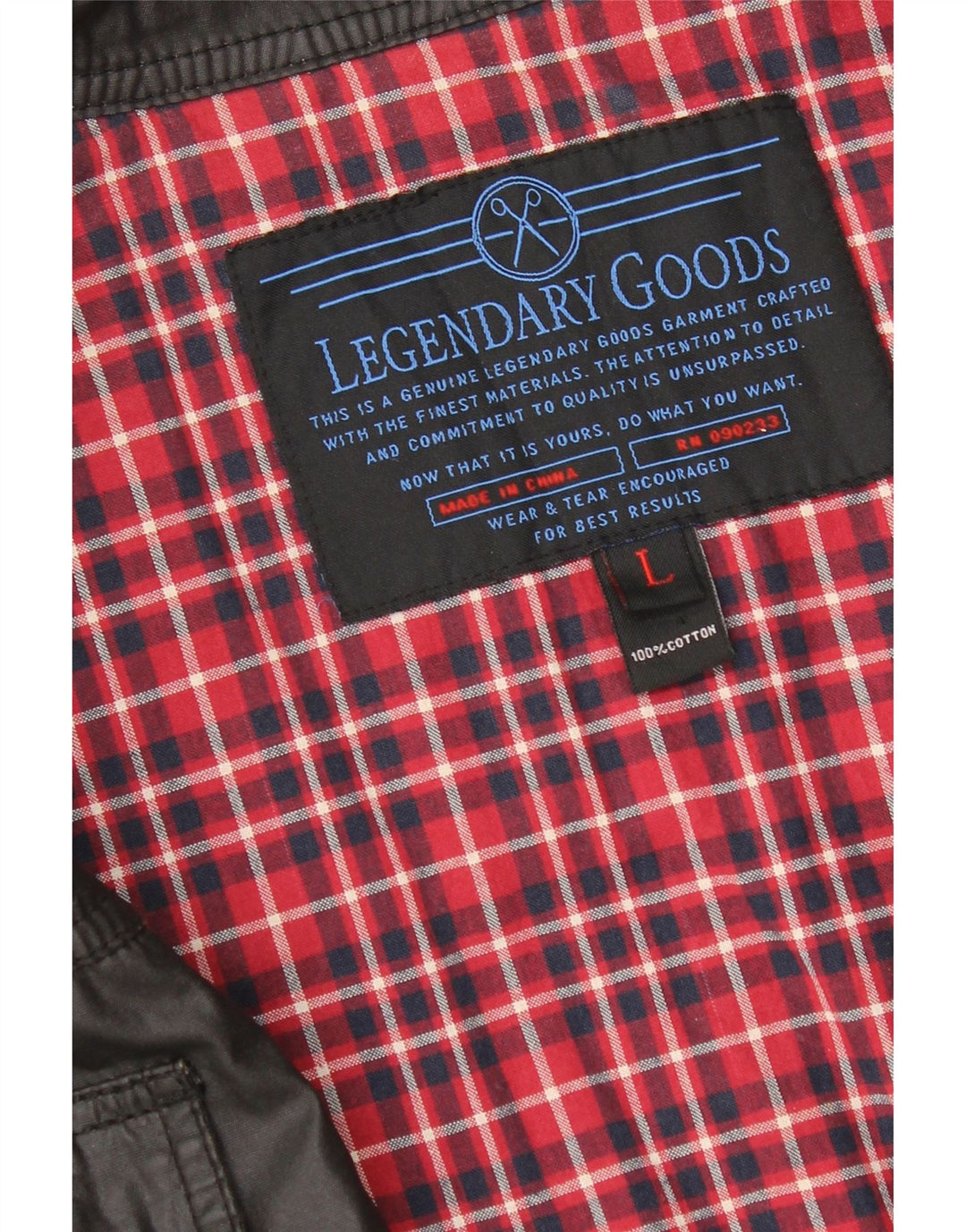 Vintage hombres chaqueta utilitaria Reino Unido 40 algodón negro grande