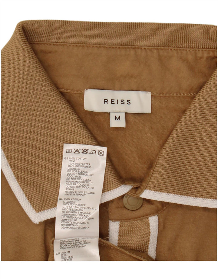 Polo Reiss para hombre de algodón marrón medio
