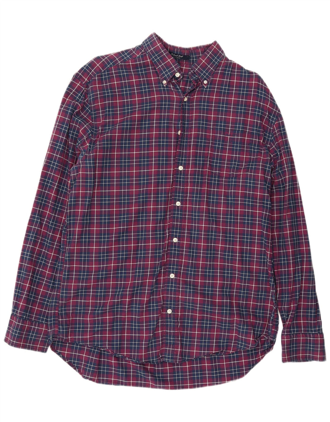 GANT Camisa Regular Fit XL De Algodón A Cuadros Azul Marino Hombre