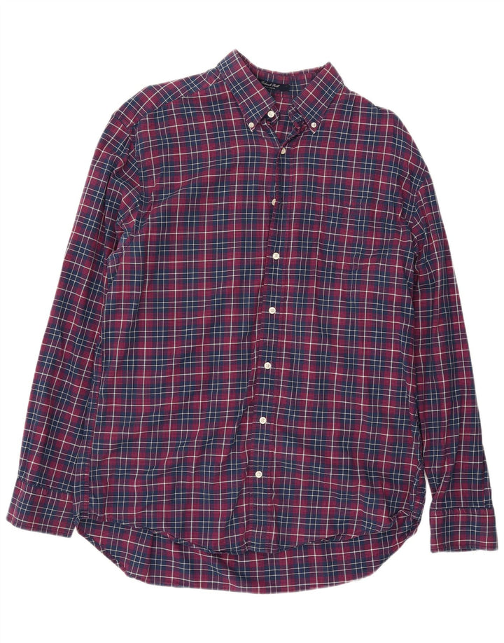 GANT Camisa Regular Fit XL De Algodón A Cuadros Azul Marino Hombre