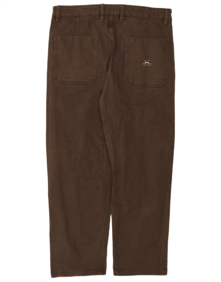 Zara Jeans rectos para hombre EU 42 Large W32 L27 Marrón