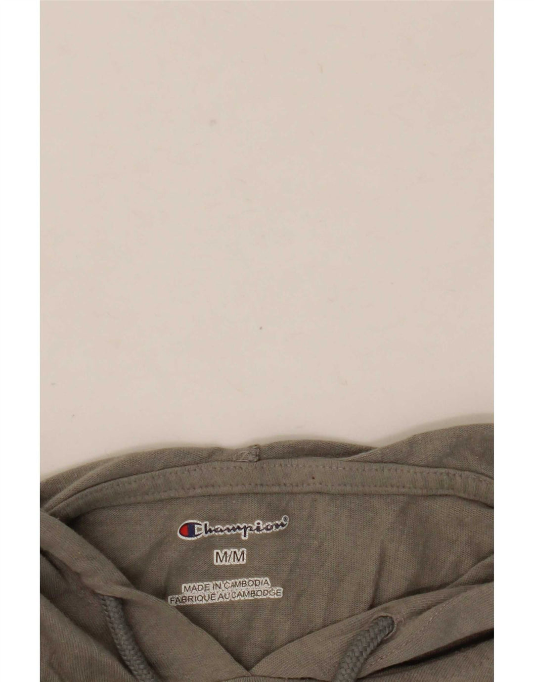 Champion Top Gráfico Con Capucha De Manga Larga Gris Medio