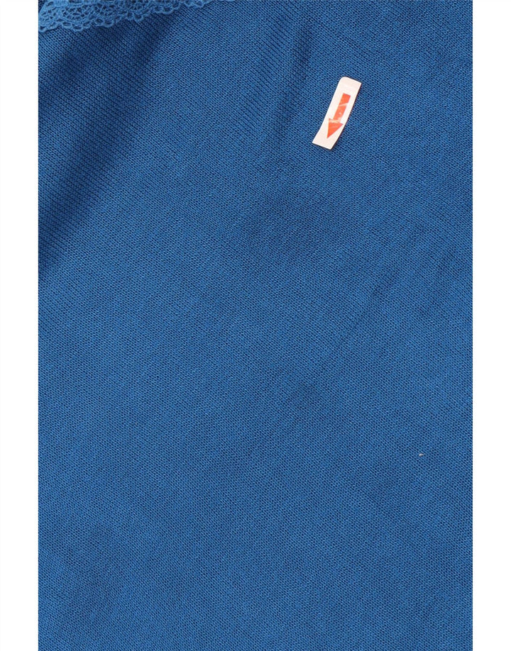 Marks & Spencer Jersey extragrande con cuello barco para mujer, talla 44, color azul medio