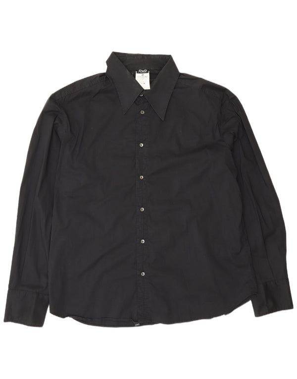 Dolce & Gabbana Camisa Hombre Talla 48 2XL Algodón Negro