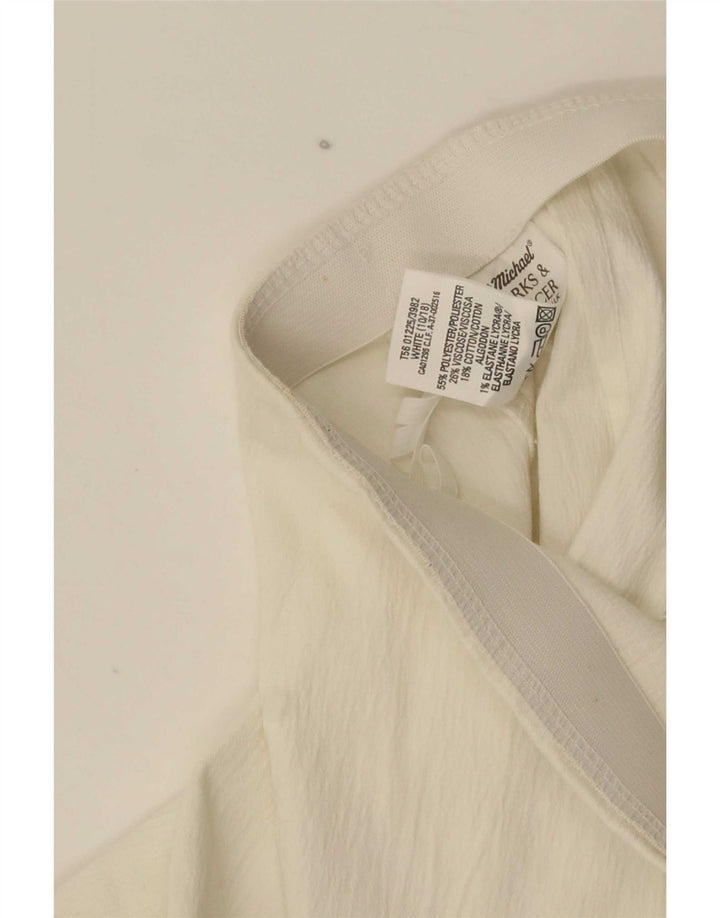 Marks & Spencer Minifalda de tubo para mujer UK 10 Small W25 Poliéster blanco