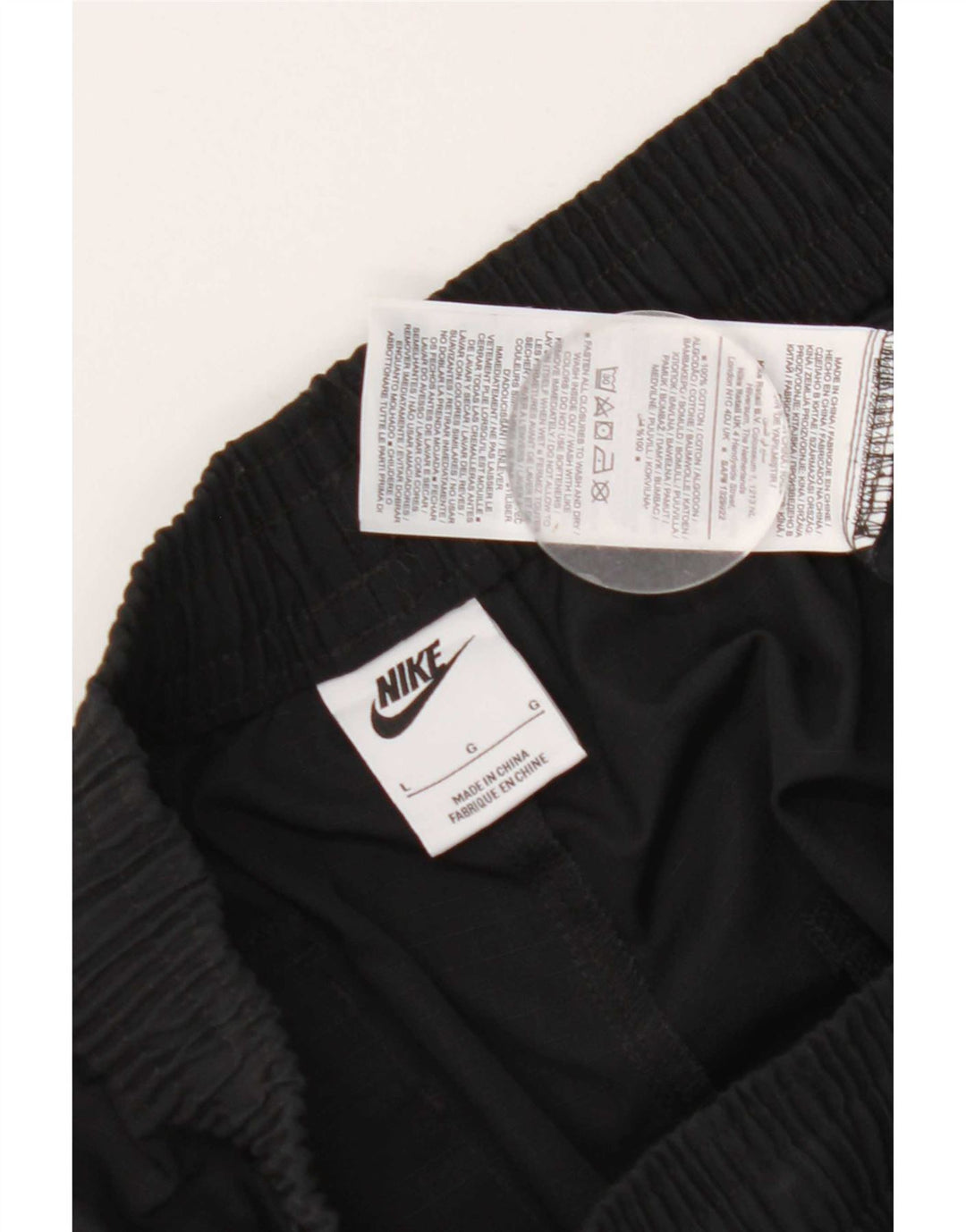 Nike - Pantalones cortos tipo cargo para hombre, talla grande, W34, algodón negro