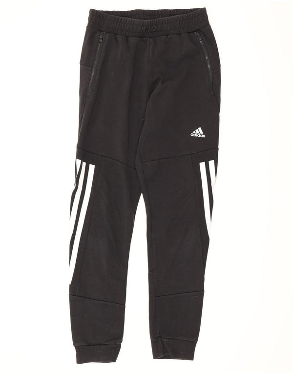 Adidas Mens Tracksuit Trousers Joggers Small Black Cotton