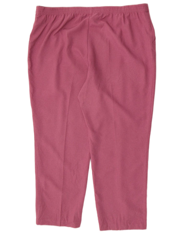 Marks & Spencer Pantalones informales ajustados para mujer UK 20 2XL W40 L27 Pink Check