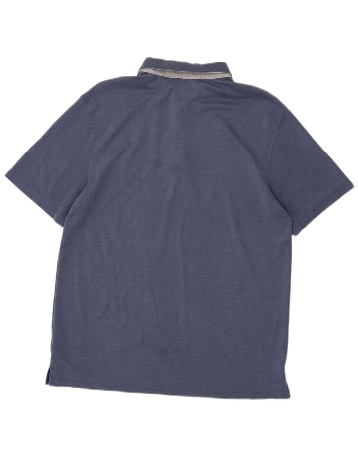 Polo Columbia para hombre, talla grande, modal azul