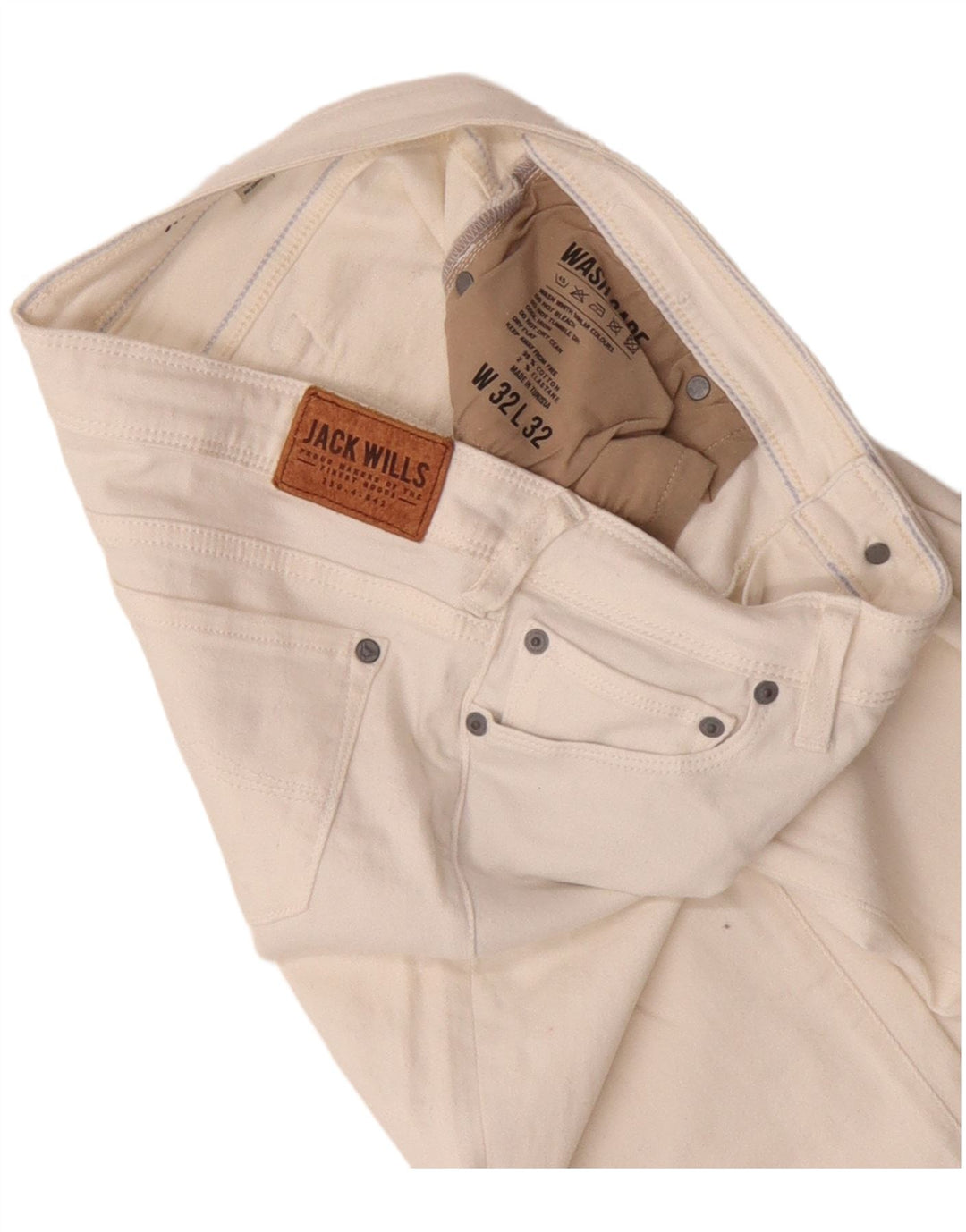 JACK WILLS Vaqueros ajustados para mujer W32 L28 Blanco