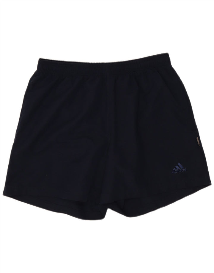 Adidas - Pantalones cortos deportivos para hombre, talla grande, poliéster, color azul marino