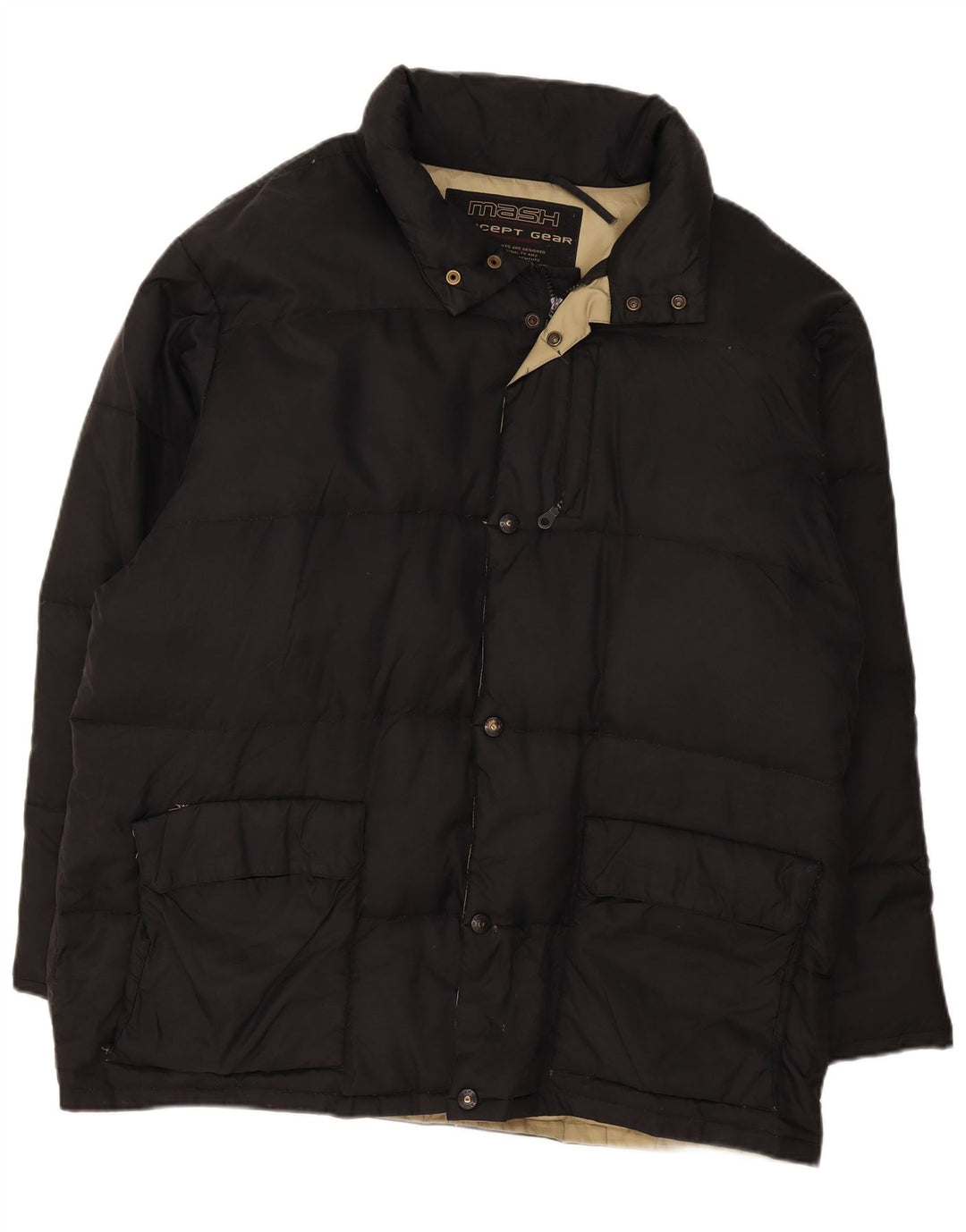 Mash Chaqueta acolchada con capucha para hombre UK 42 XL Negro