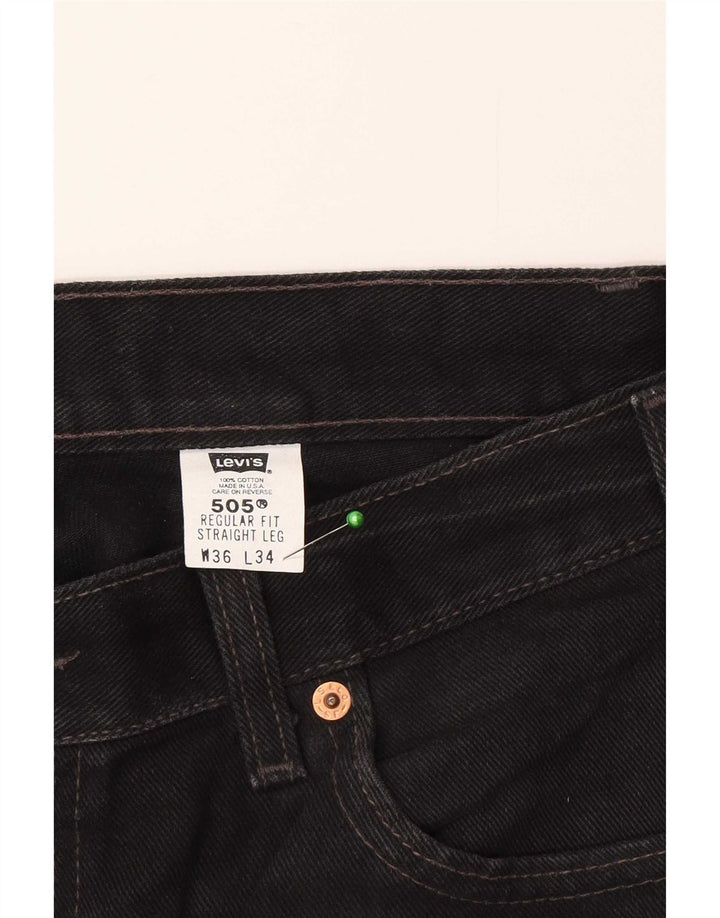 Levi's Vaqueros rectos de corte regular 505 para hombre W36 L34 Algodón gris