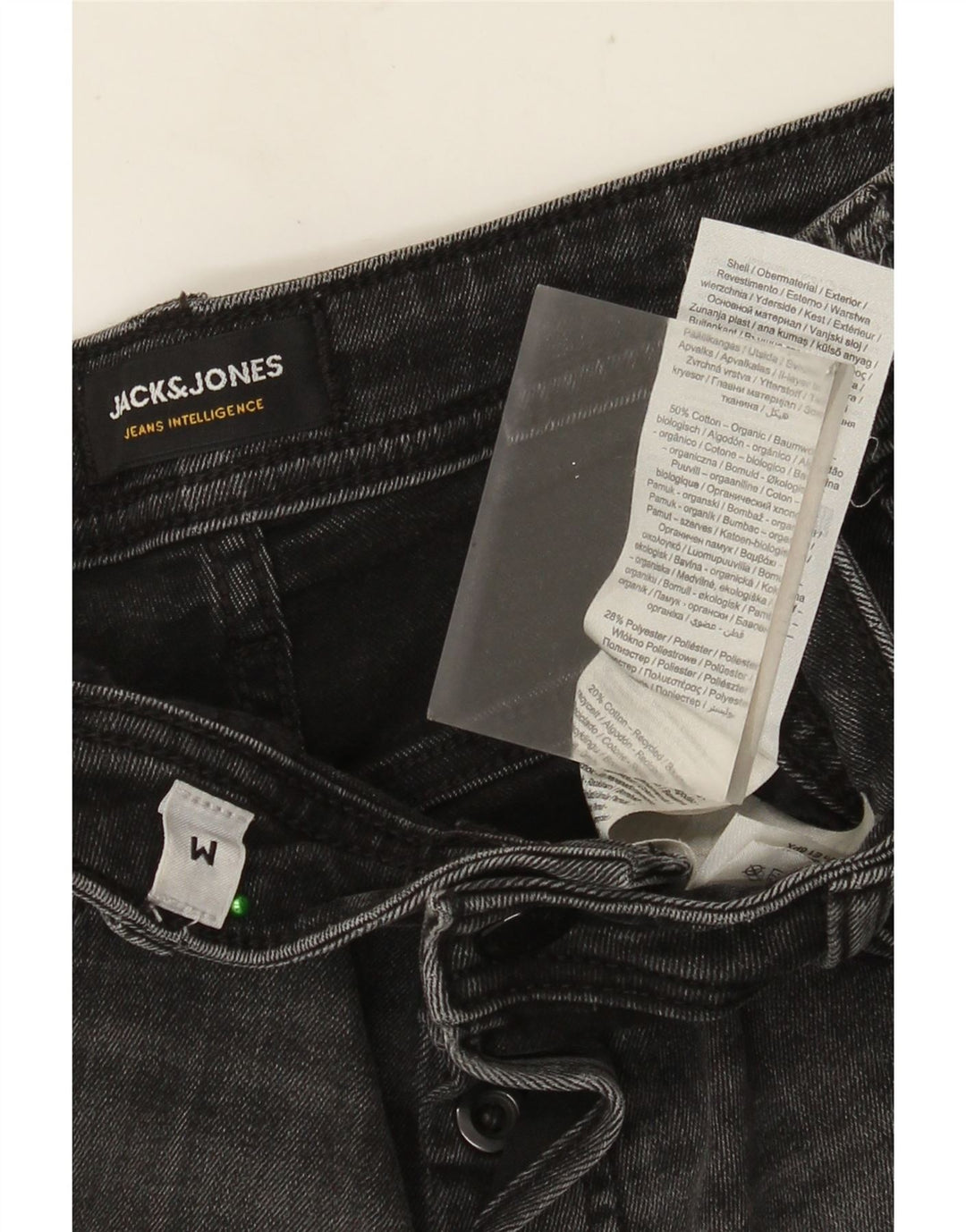 JACK & JONES Pantalones cortos vaqueros para hombre Medium W32 Gris Algodón