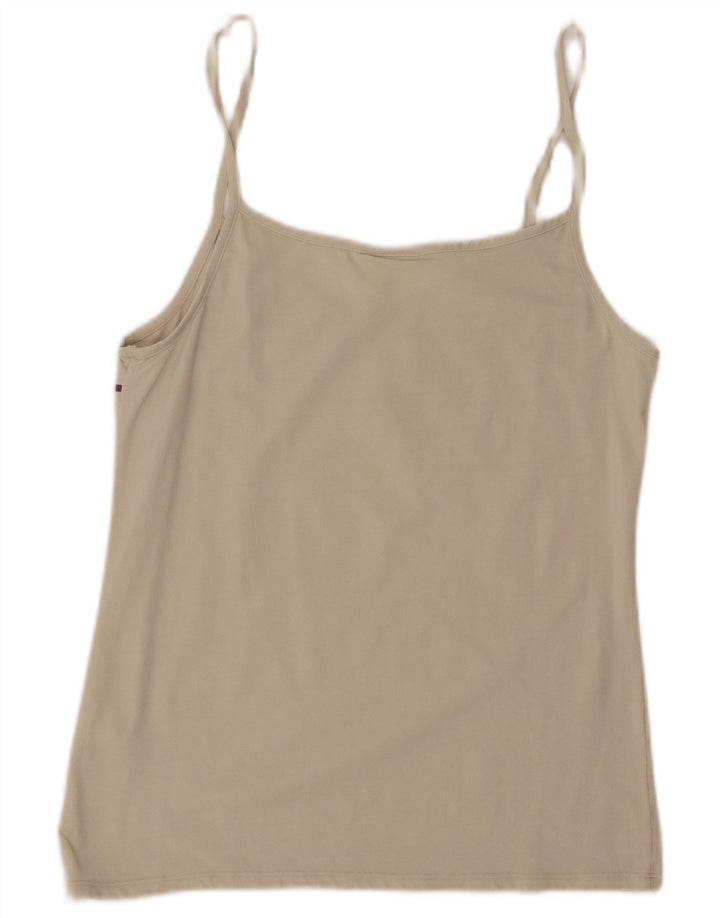Fila Mujer Crop Cami Top UK 44 Grande Poliamida Beige