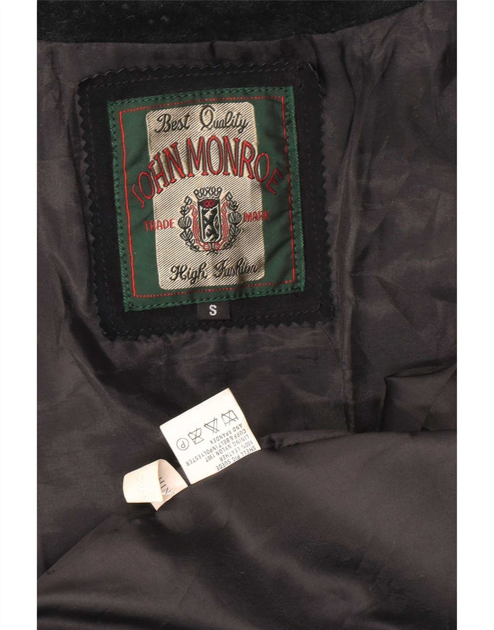 John Monroe Chaqueta bomber de ante holgada para hombre UK 36 Small Azul marino