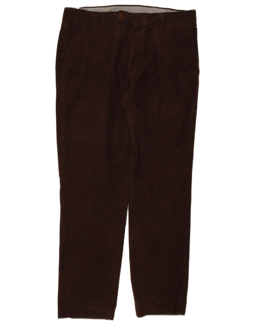 BROOKS BROTHERS Pantalón de traje recto para hombre W35 L30 Algodón marrón