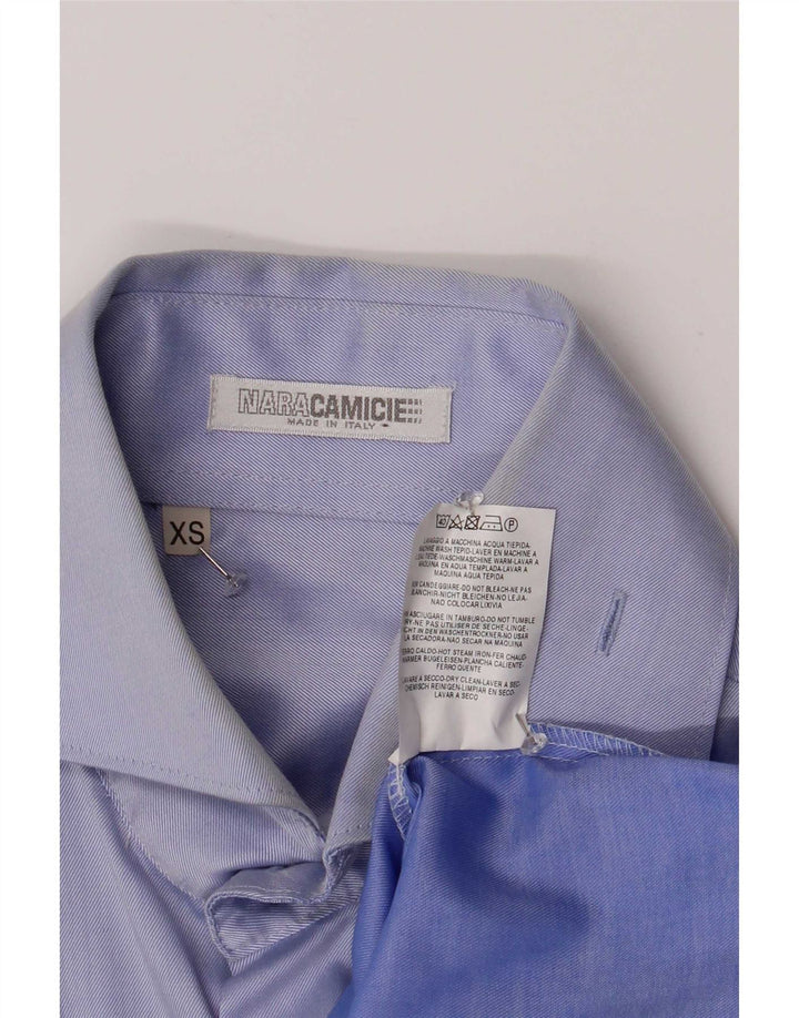 Naracamicie Camisa Hombre XS Azul Algodón Clásico