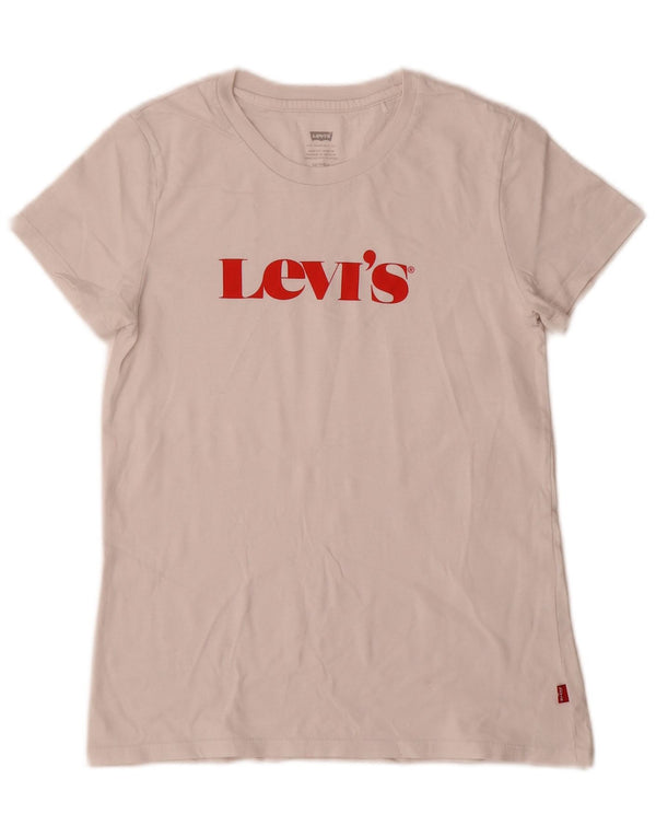 Levi's Camiseta gráfica para mujer UK 6 XS Blanco