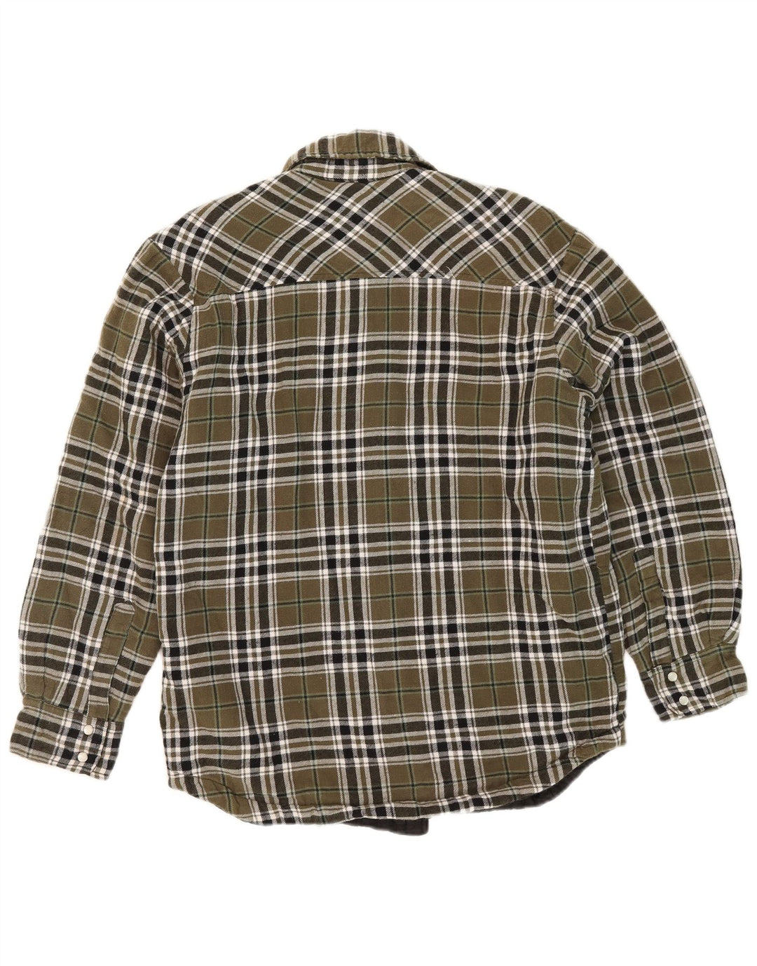 Dickies Hombre Lumberjack Camisa De Franela De Algodón A Cuadros Caqui Pequeño