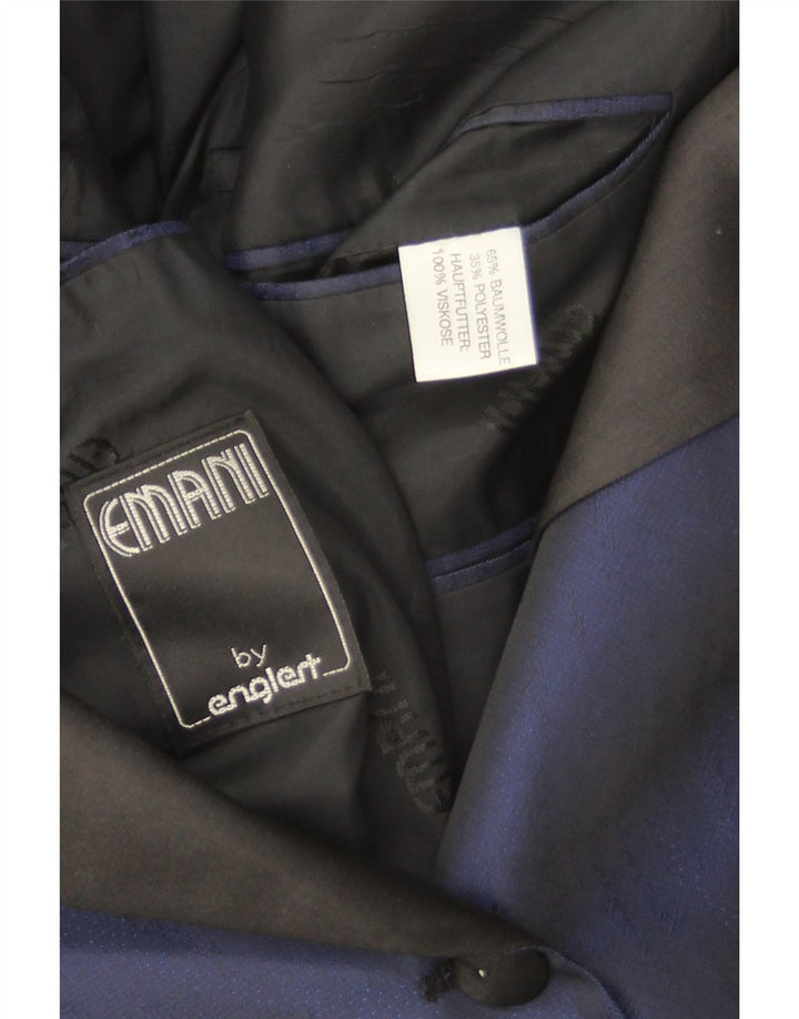 Chaqueta tipo blazer de 1 botón para mujer UK 46 Grande Algodón azul marino