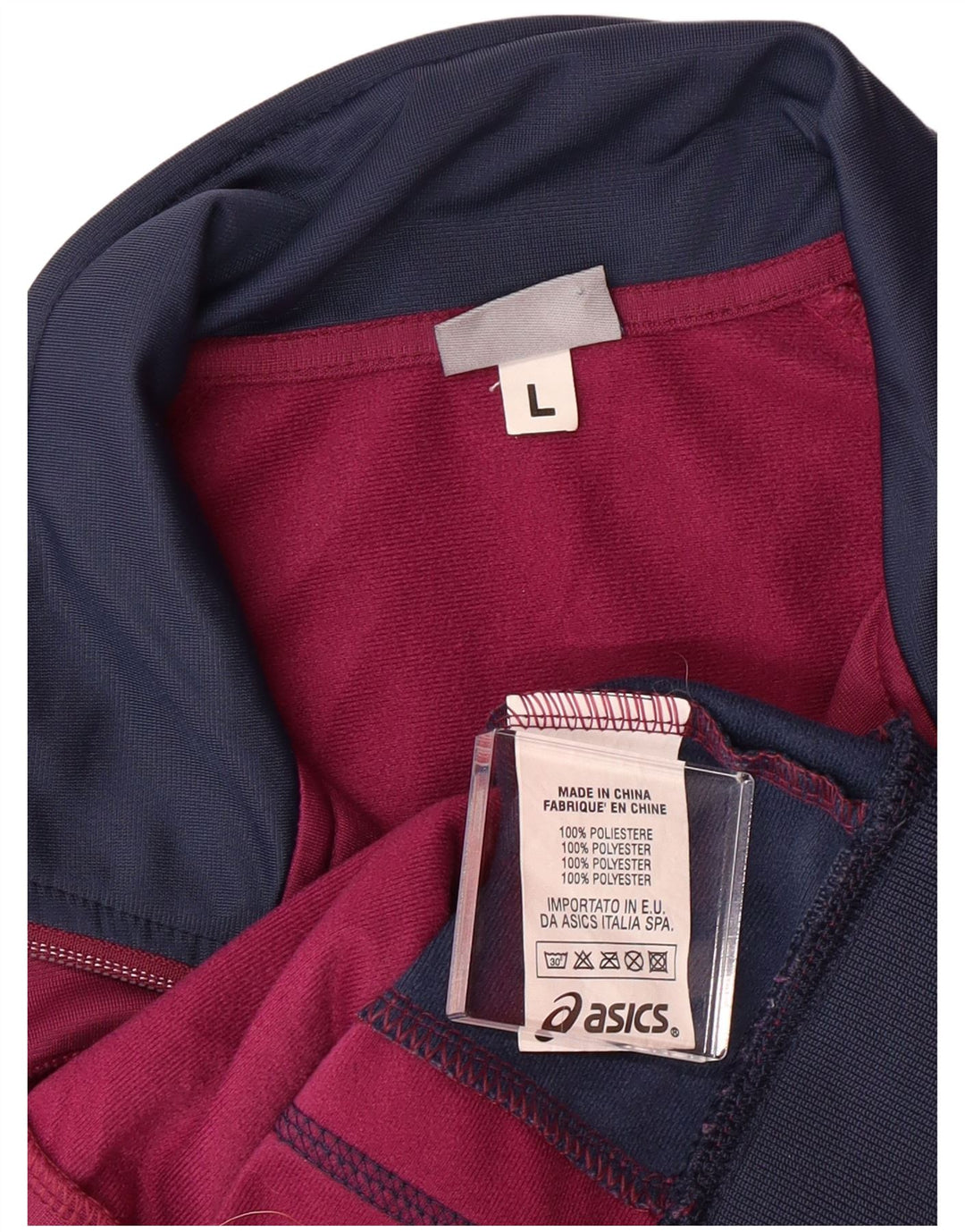 ASICS Chaqueta de chándal para mujer UK 40 Grande Púrpura Colorblock Poliéster