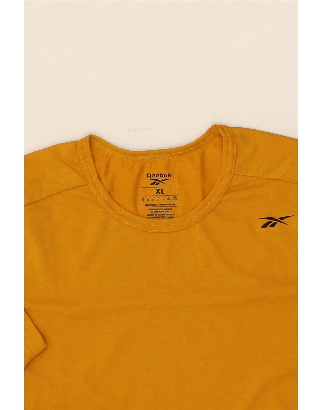 REEBOK Mens T-Shirt Top XL Yellow Cotton Vintage Reebok and Second-Hand Reebok from Messina Hembry 
