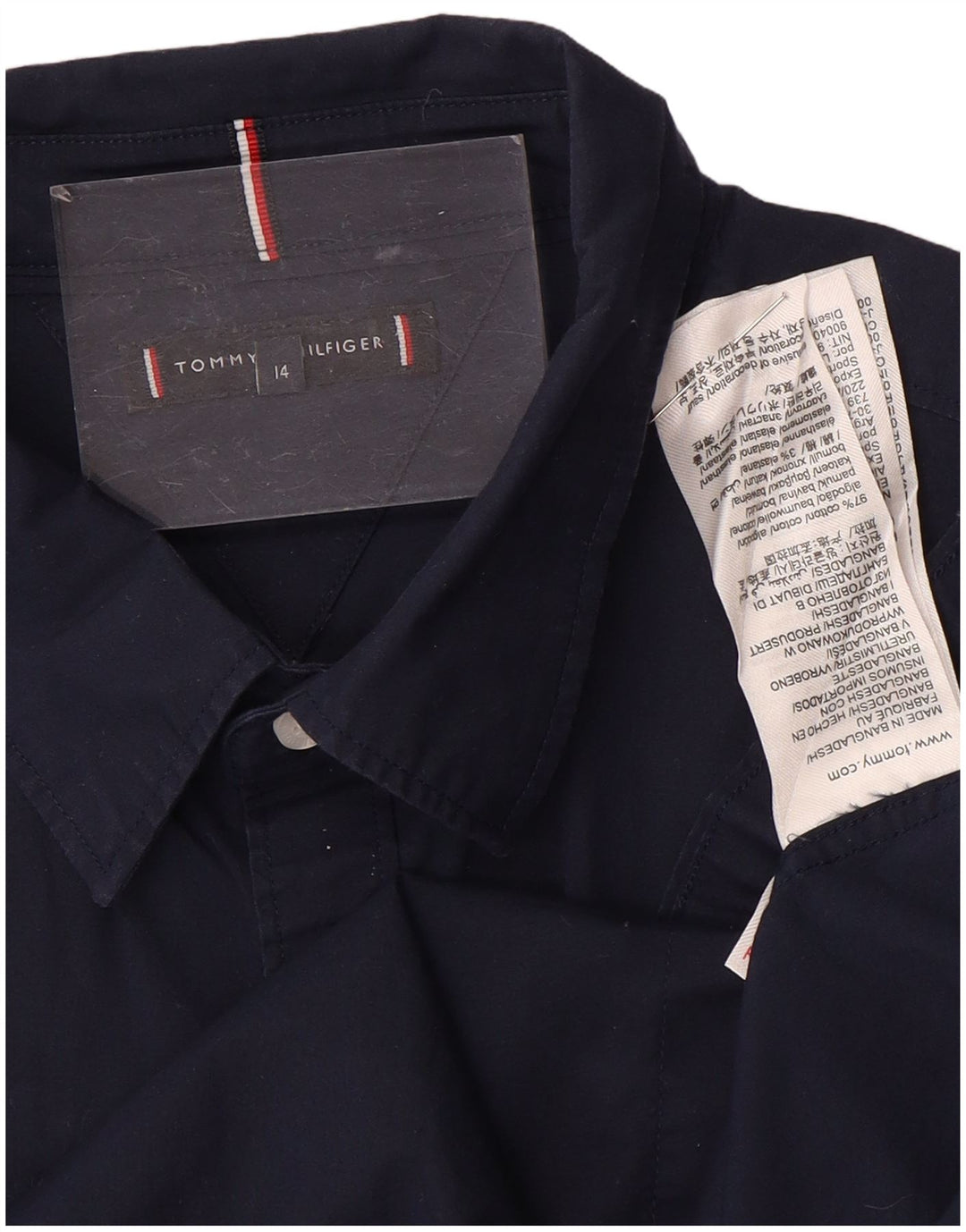 TOMMY HILFIGER Camisa Niño 13-14 Años Azul Marino Algodón