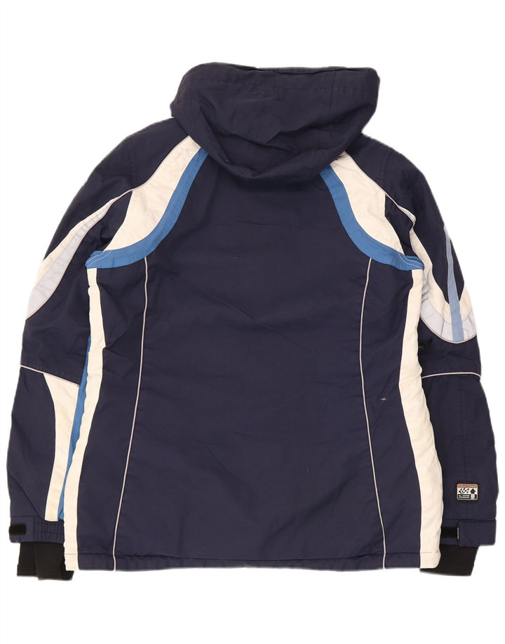 Chaqueta de esquí con capucha para mujer Iguana EU 40 Medium Azul marino Colorblock