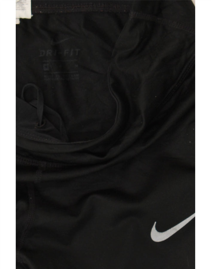 NIKE Womens Dri Fit Tracksuit Trousers UK 12 Medium Black Polyester Vintage Nike and Second-Hand Nike from Messina Hembry 