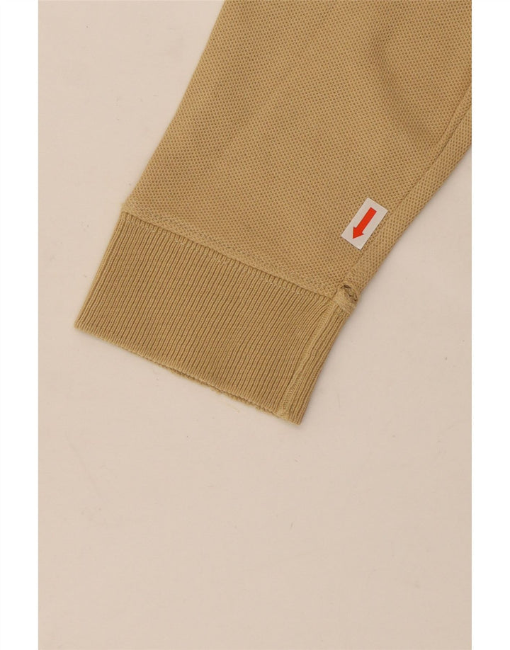 Fila Polo De Manga Larga Para Hombre Algodón Beige Medio
