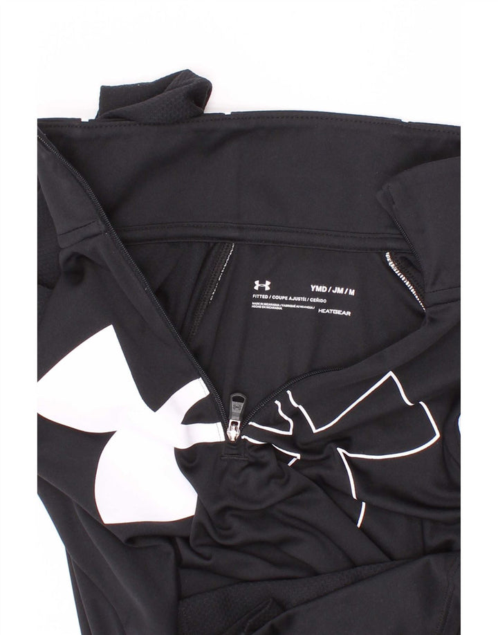 Under Armour Camiseta ajustada con gráfico de manga larga para niñas 9-10 años Mediano Negro