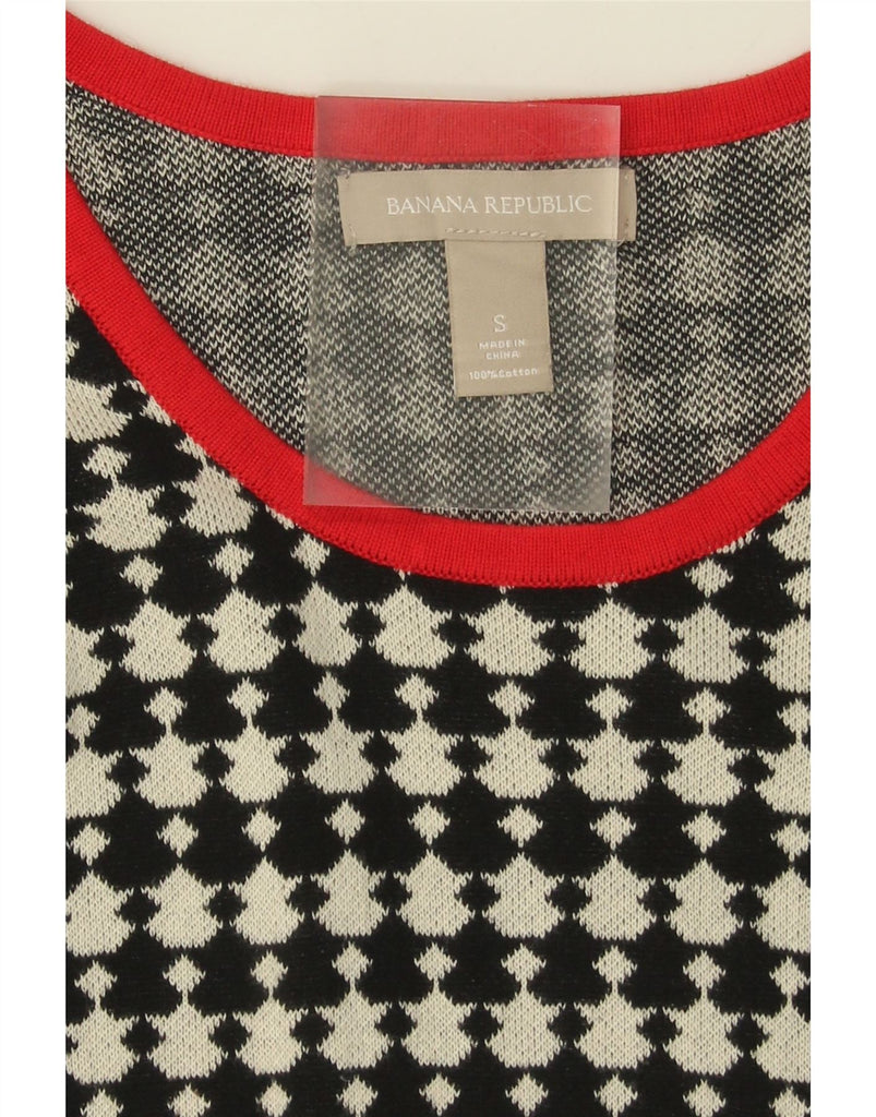 BANANA REPUBLIC Womens Boat Neck Jumper Sweater UK 10 Small Black Vintage Banana Republic and Second-Hand Banana Republic from Messina Hembry 