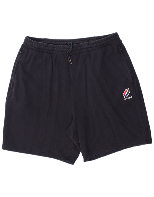 Superdry Mens Sport Shorts 2XL  Navy Blue Cotton