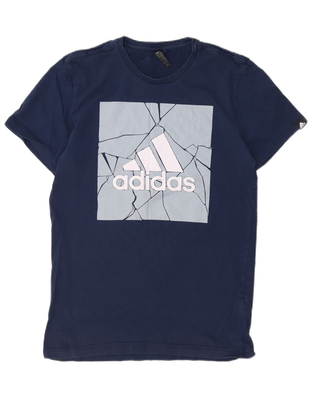 ADIDAS Camiseta gráfica para hombre Top Small Azul marino Algodón