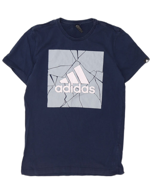 ADIDAS Camiseta gráfica para hombre Top Small Azul marino Algodón