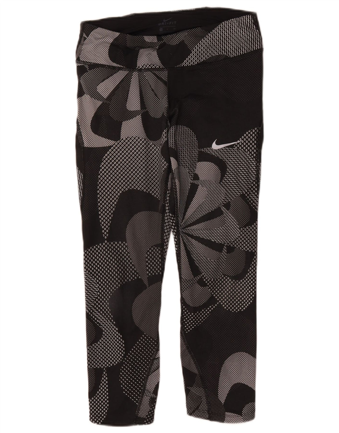 Nike Leggings capri gráficos para mujer UK 8 Small Negro Floral Poliéster