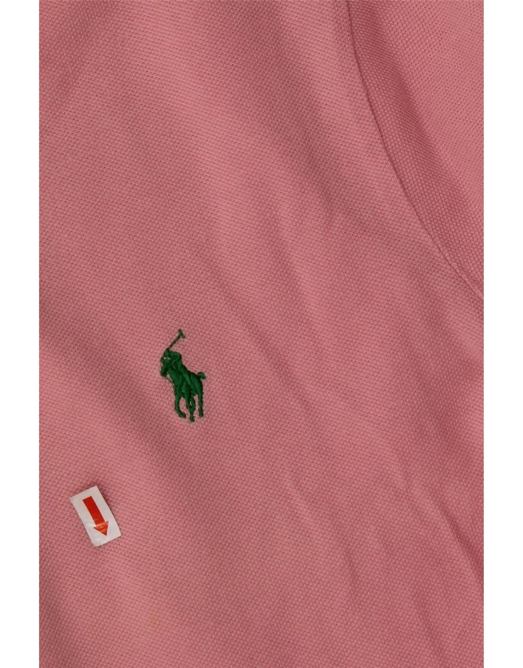 POLO RALPH LAUREN Polo de manga larga para hombre, ajuste personalizado, algodón rosa grande