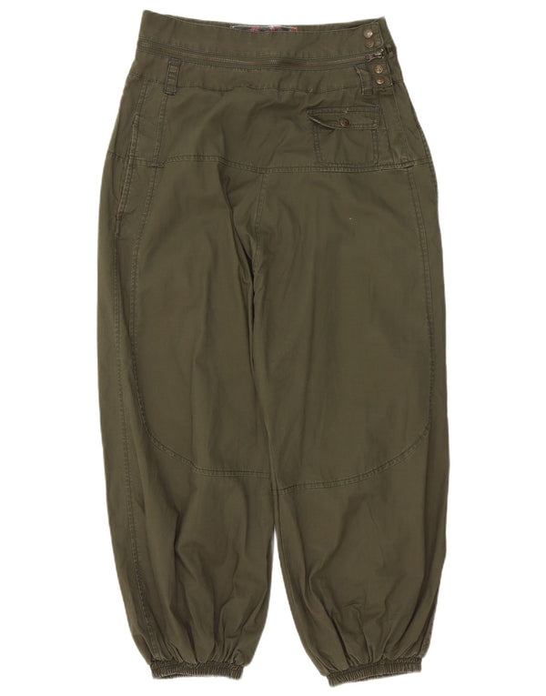 Desigual Pantalones Harem Gráficos para Mujer EU 38 Medium W28 L20 Caqui Floral
