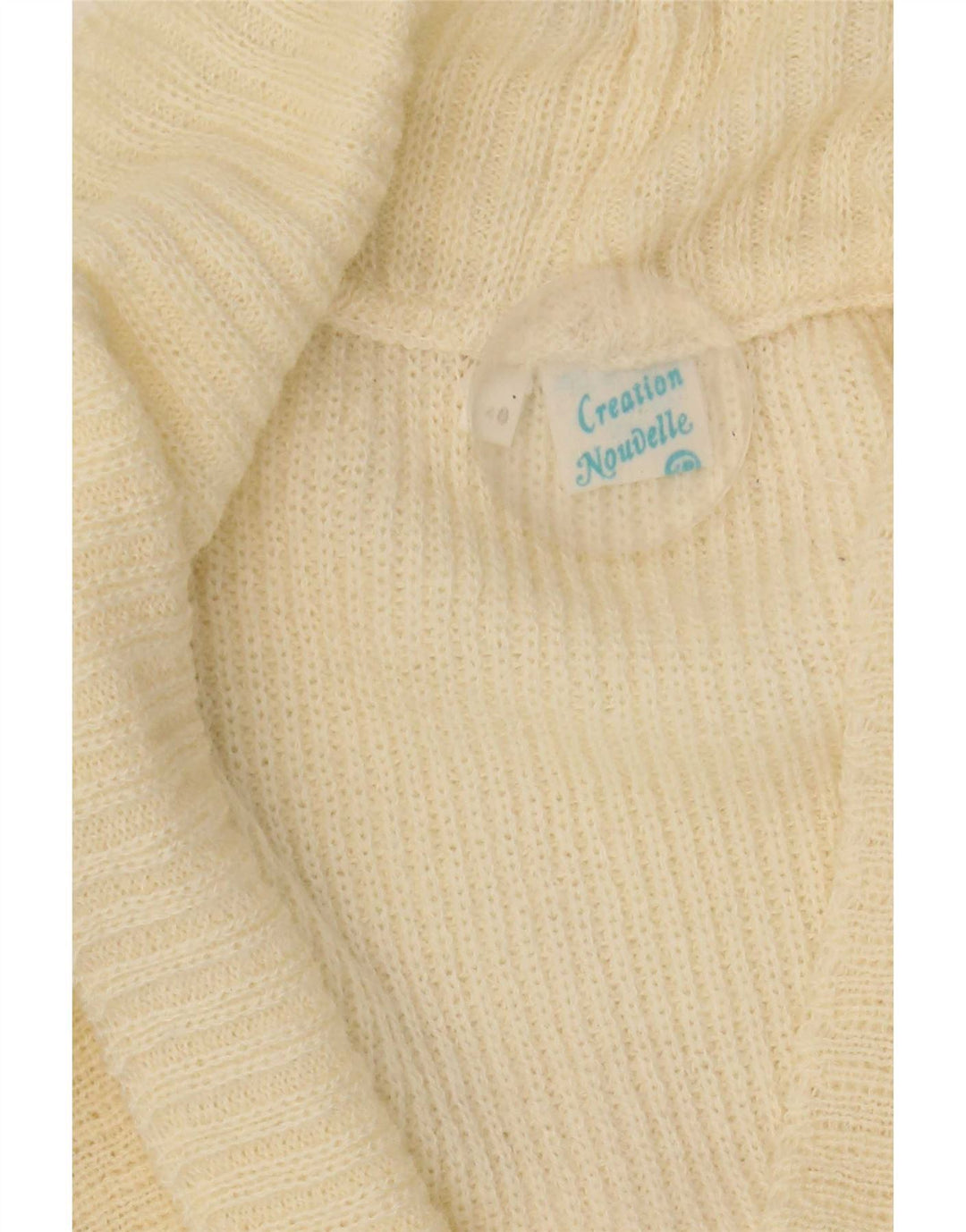 Creation Suéter tipo cárdigan extragrande para mujer IT 40 Pequeño acrílico blanquecino