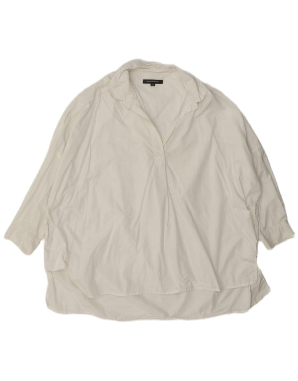 French Connection Camisa tipo jersey extragrande con manga 3/4 para mujer UK 40 XL Blanco