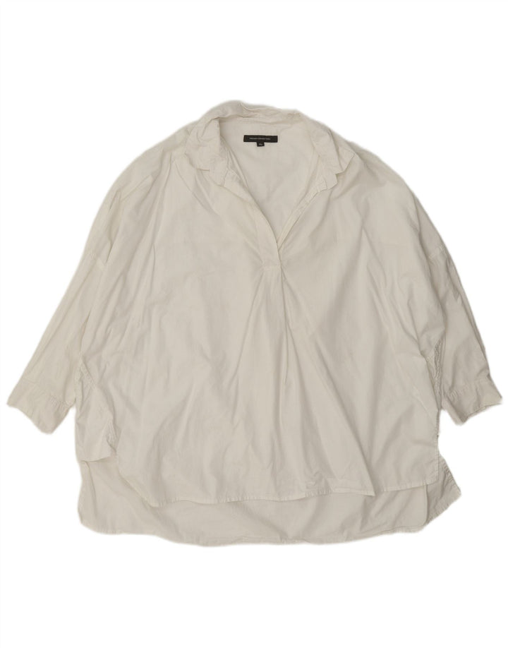 French Connection Camisa tipo jersey extragrande con manga 3/4 para mujer UK 40 XL Blanco