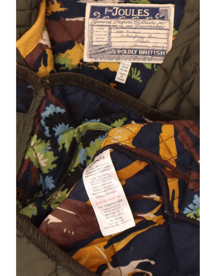 Chaqueta acolchada para mujer Joules UK 12 Algodón caqui mediano