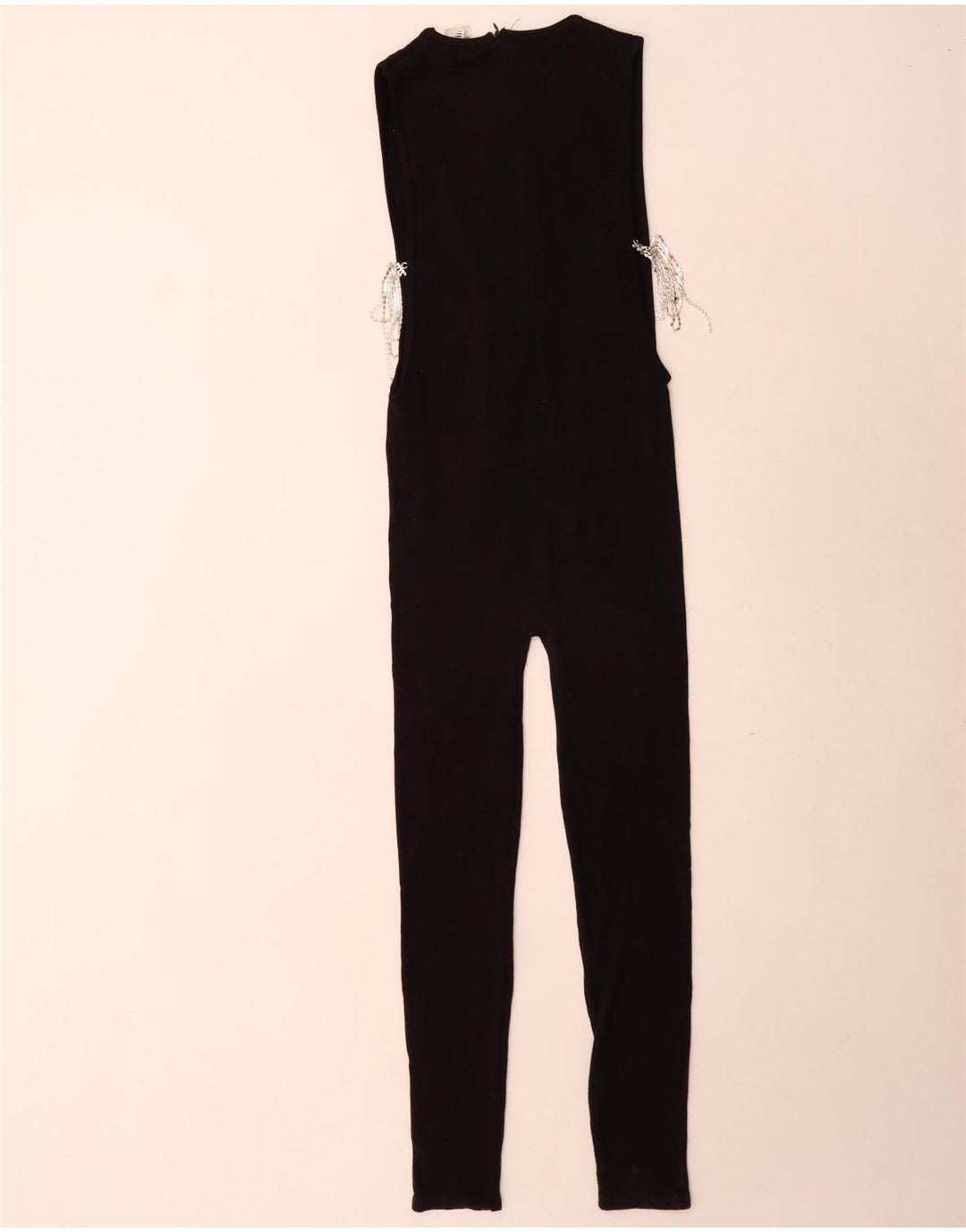Zara Mujer Mono Sin Mangas UK 6 XS Poliamida Negro